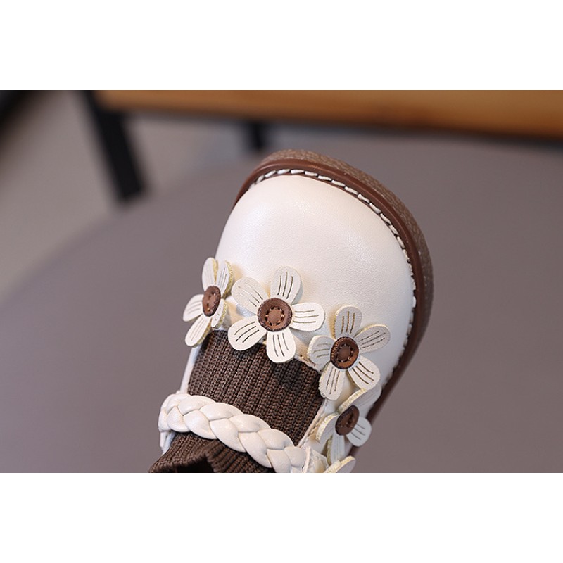 Baby Shoes Supplier - Knitted Upper Flower Decorated
