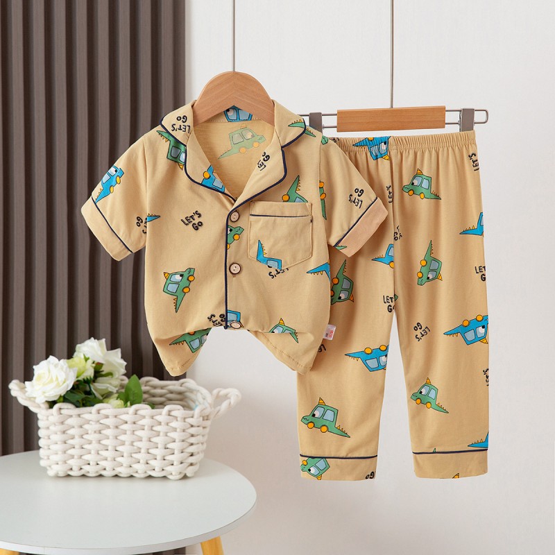 Children Pajamas Supplier - Cardigan Home Clothing Set