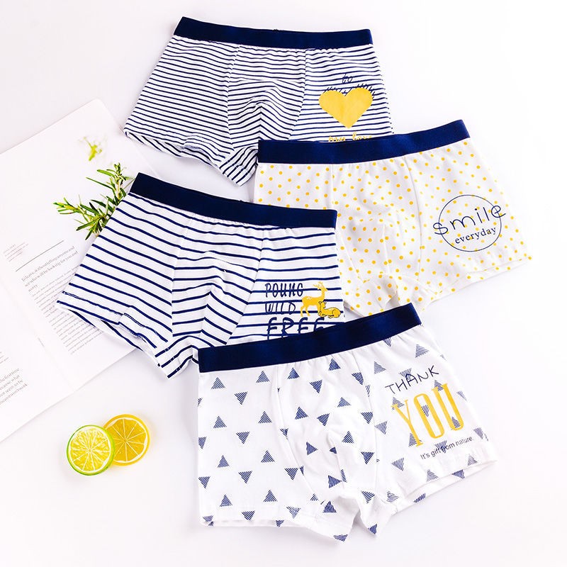 Children Underwear Set Supplier - 4 Piece Cotton Animal Print