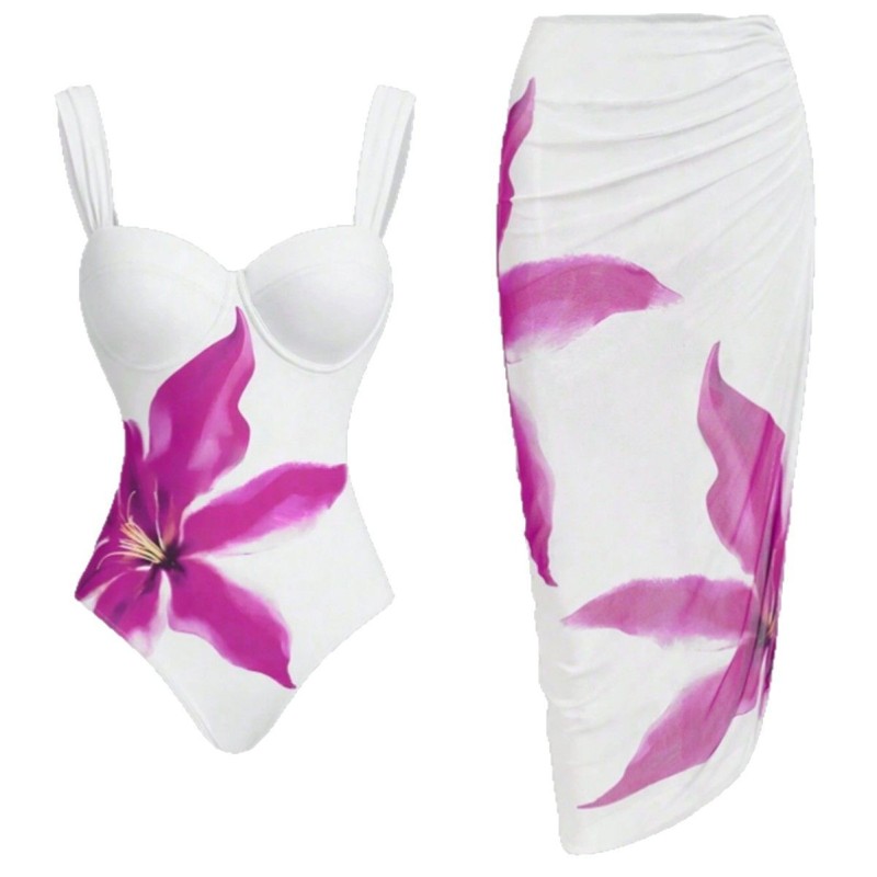 Women Swimsuit Supplier - 2025 Suspender Flower Print