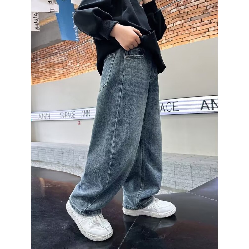 Boys Jeans Manufacturer - Solid Color Straight Leg Denim