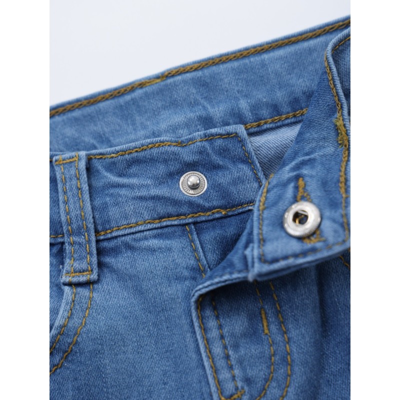 Girls Denim Pants Supplier - Flower Decoration Fashion