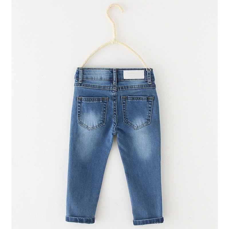 Baby Jeans Factory - High Waisted Heart Embroidered