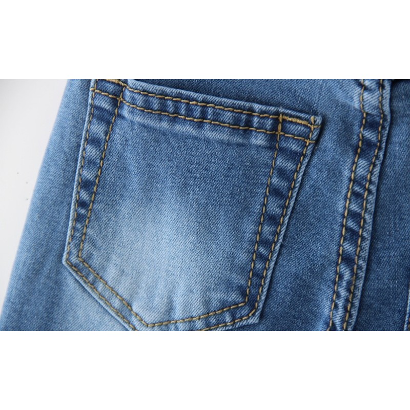 Baby Jeans Factory - High Waisted Heart Embroidered