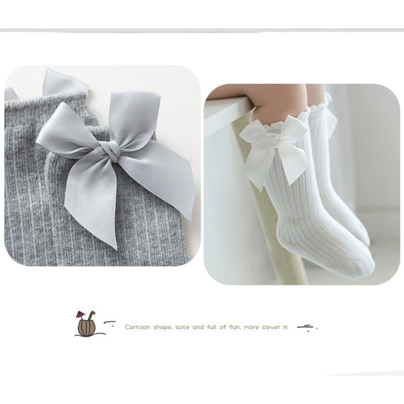 Girls Socks Supplier - Organic Cotton Bow Ruffle