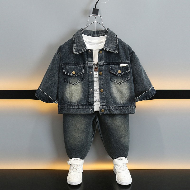 Children Cowboy Suit Supplier - 2025 Spring Autumn Denim