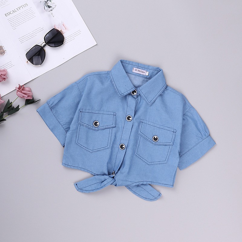 Girls Dress Set Factory - Denim Jacket Multi Layer Dress