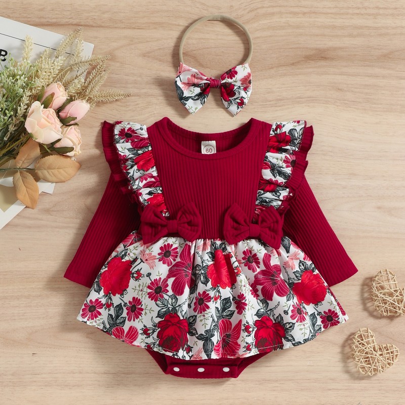 Baby Clothing Factory - Spring Autumn Printed Crawling Suit