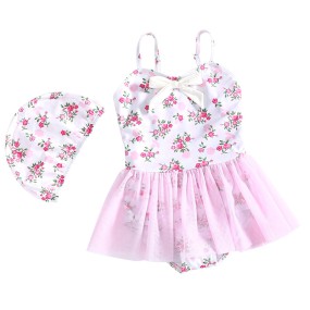 Baby Swimsuit Supplier - Sweet Flower Lace One Piece