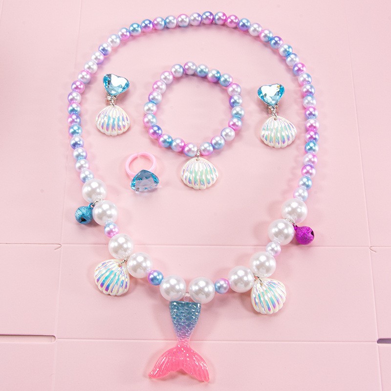 Children Jewelry Set Supplier - Pearl Necklace Bracelet Ring