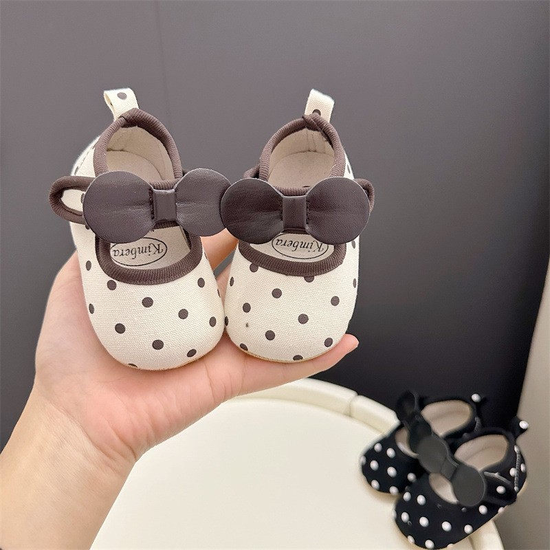 Baby Shoes Supplier - Princess Bow Polka Dot Anti Slip