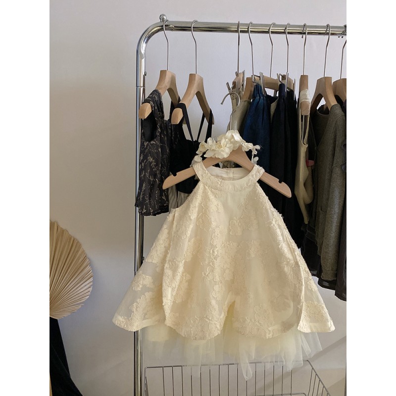 Girls Embroidery Dress Supplier - England Style Sleeveless