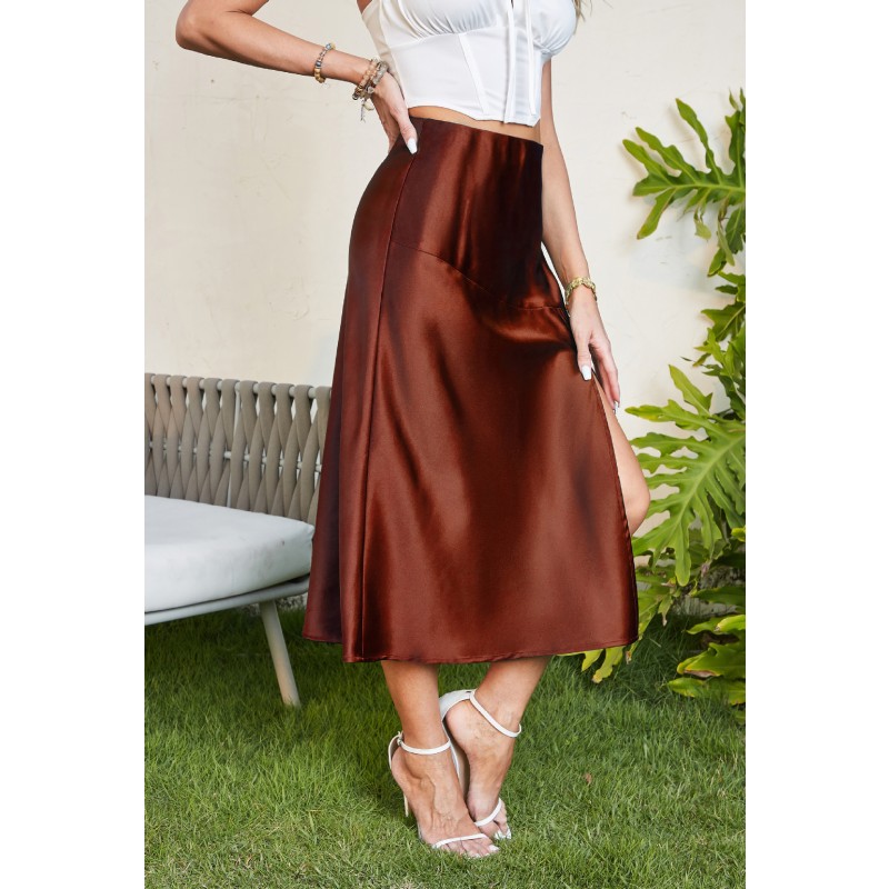 Women Satin Skirt Factory - Glossy Big Swing Business