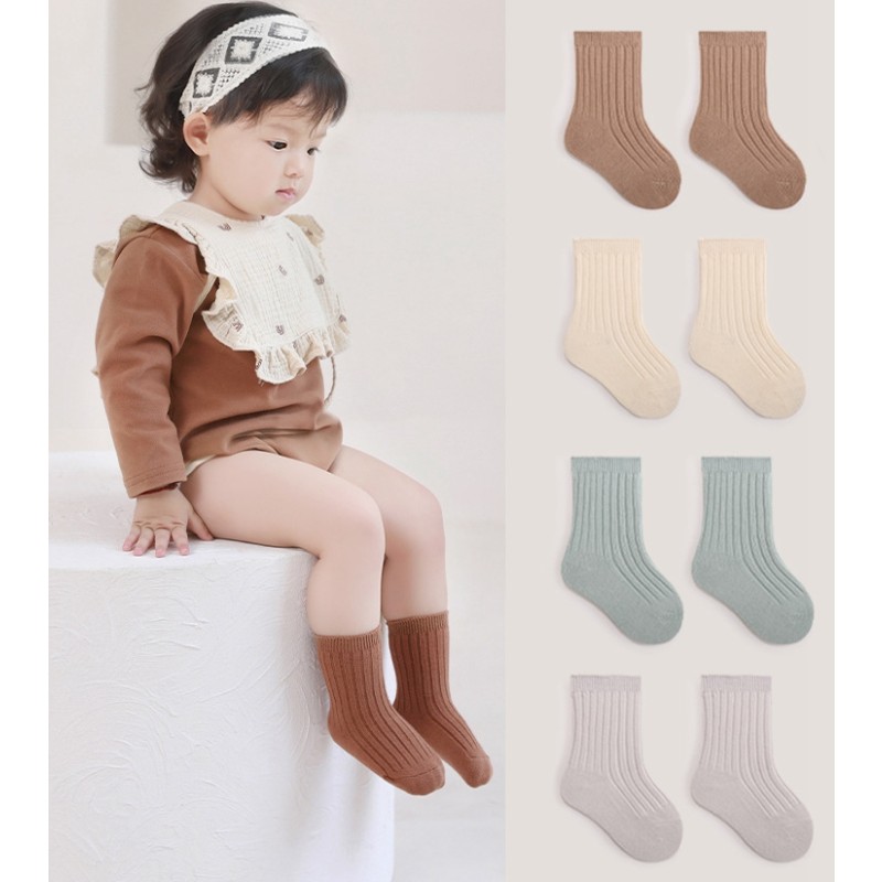 Children Socks Supplier - Solid Color Crew Indoor Outdoor