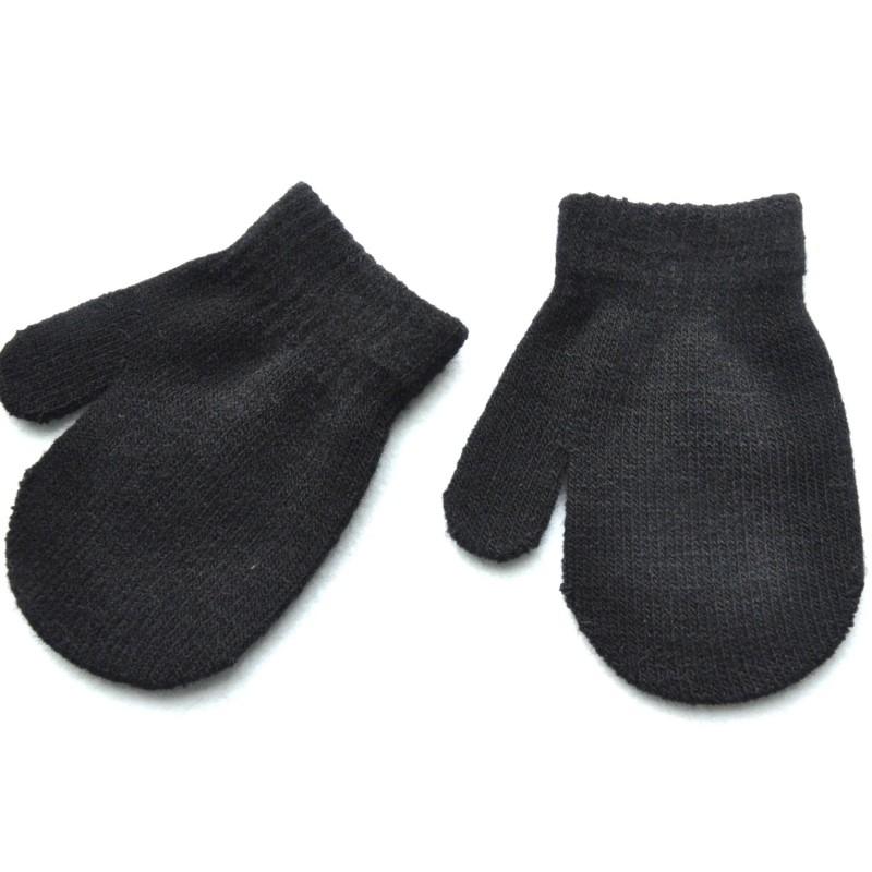 Children Mittens Supplier - Winter Knitted Solid Color