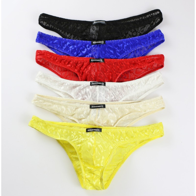 Men Briefs Supplier - Low Rise Lace Breathable Thong