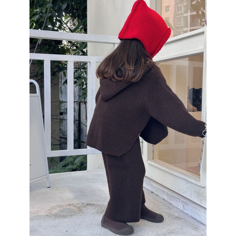 Girls Knitted Set Supplier - 2025 Hooded Sweater Set