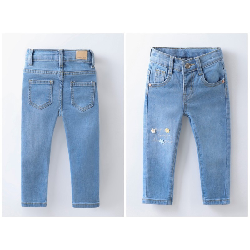 Girls Denim Pants Supplier - Flower Decoration Fashion
