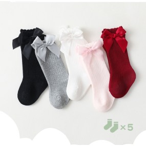Girls Socks Supplier - Organic Cotton Bow Ruffle