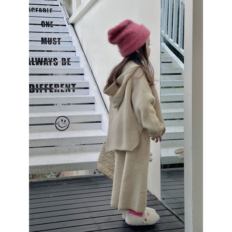 Girls Knitted Set Supplier - 2025 Hooded Sweater Set