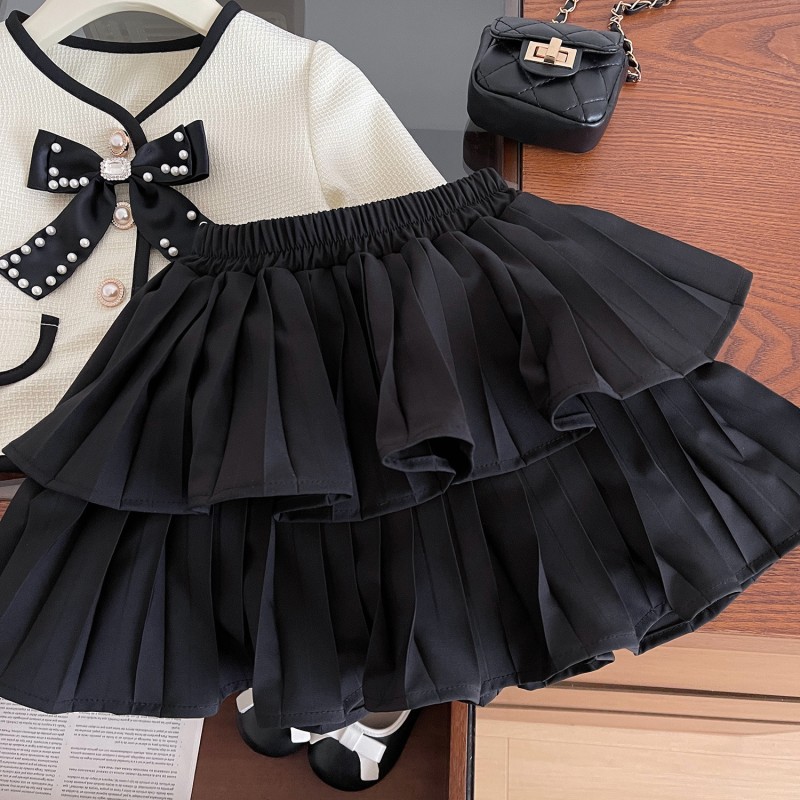 Girls Party Set Factory - Long Sleeve Coat Tutu Skirt
