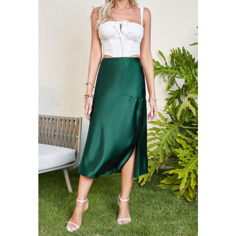 Women Satin Skirt Factory - Glossy Big Swing Business