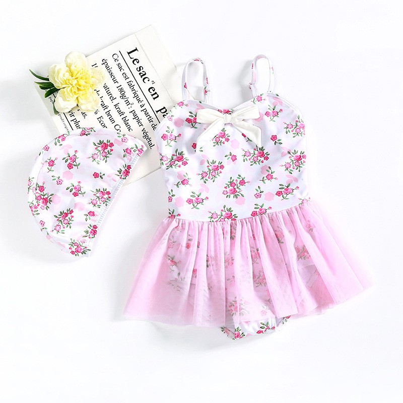 Baby Swimsuit Supplier - Sweet Flower Lace One Piece
