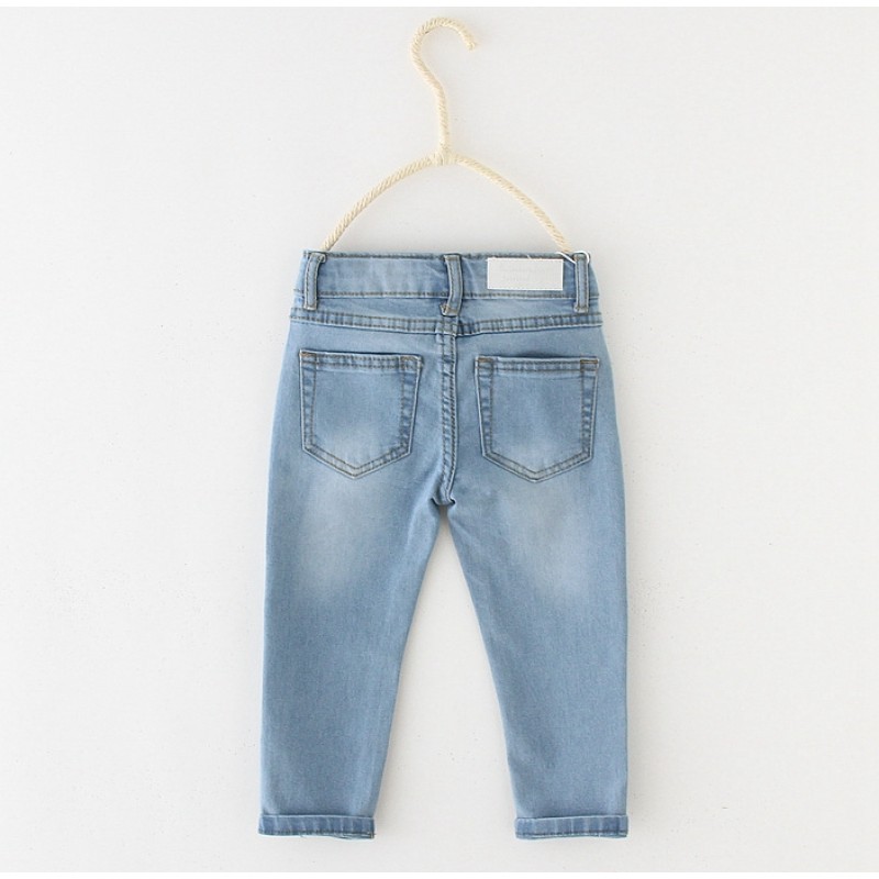 Baby Jeans Factory - High Waisted Heart Embroidered