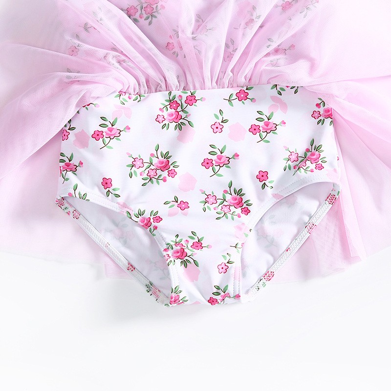 Baby Swimsuit Supplier - Sweet Flower Lace One Piece