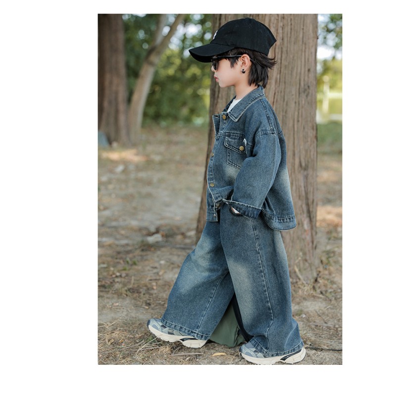 Children Cowboy Suit Supplier - 2025 Spring Autumn Denim