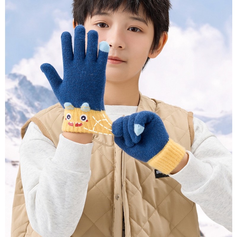 Children Gloves Supplier - Little Monster Knitted 9-12 Years