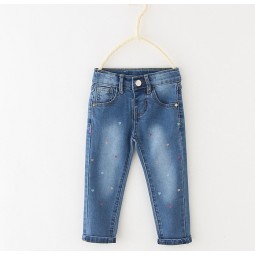 Baby Jeans Factory - High Waisted Heart Embroidered