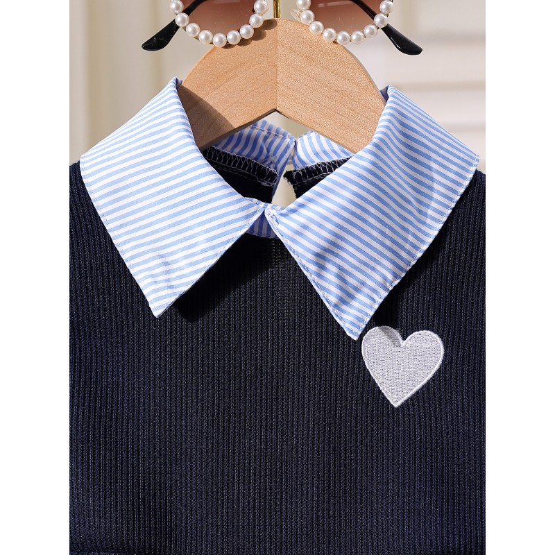 Girl Clothing Set Supplier - Spring Knit Shirt Flared Jeans