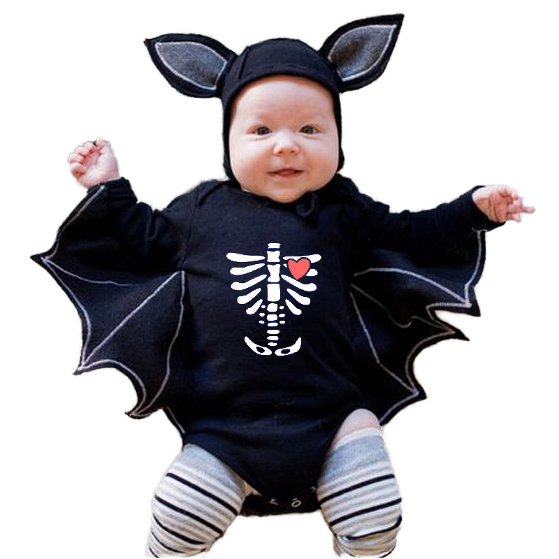 Halloween Jumpsuit Factory - Printed Bat Pattern