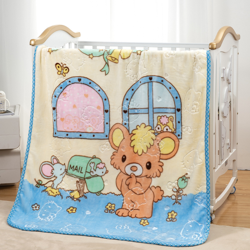 Children's Blanket Factory - Bear Printed Knitted