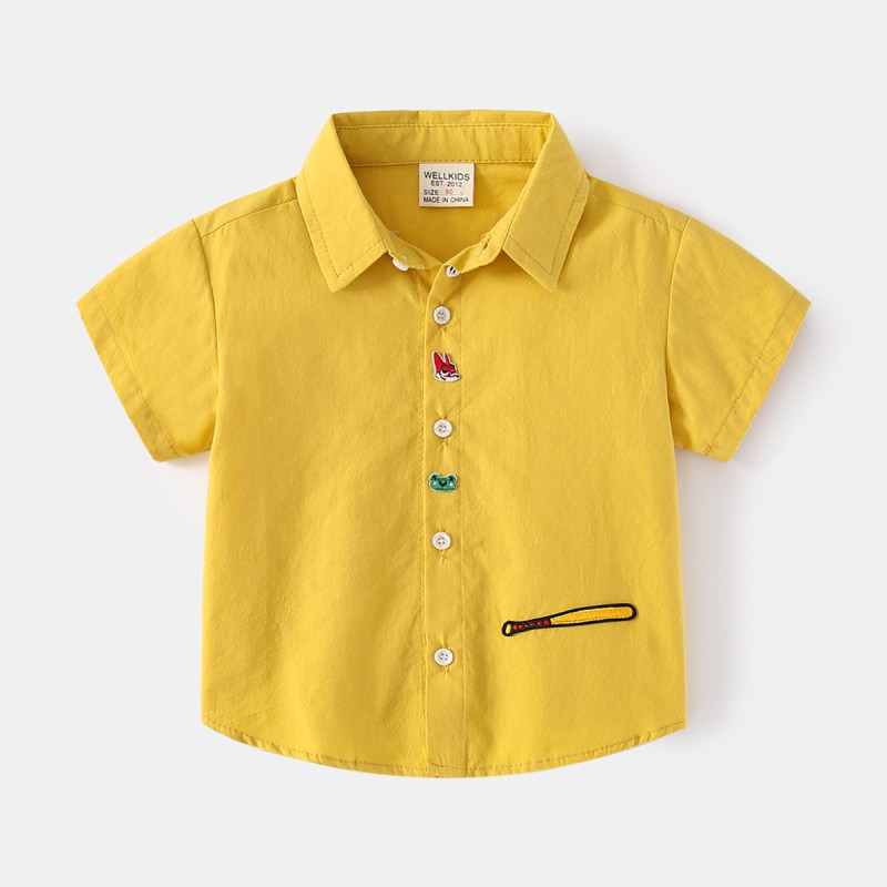 Boys Shirt Supplier - Solid Color Children