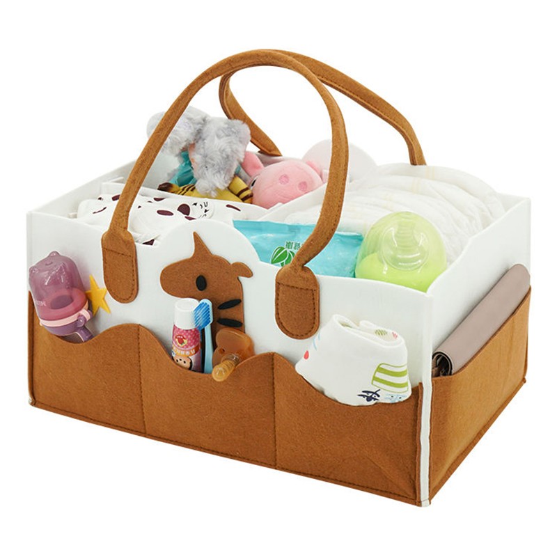 Diaper Caddy Organizer Supplier - Cartoon Felt Portable Multi