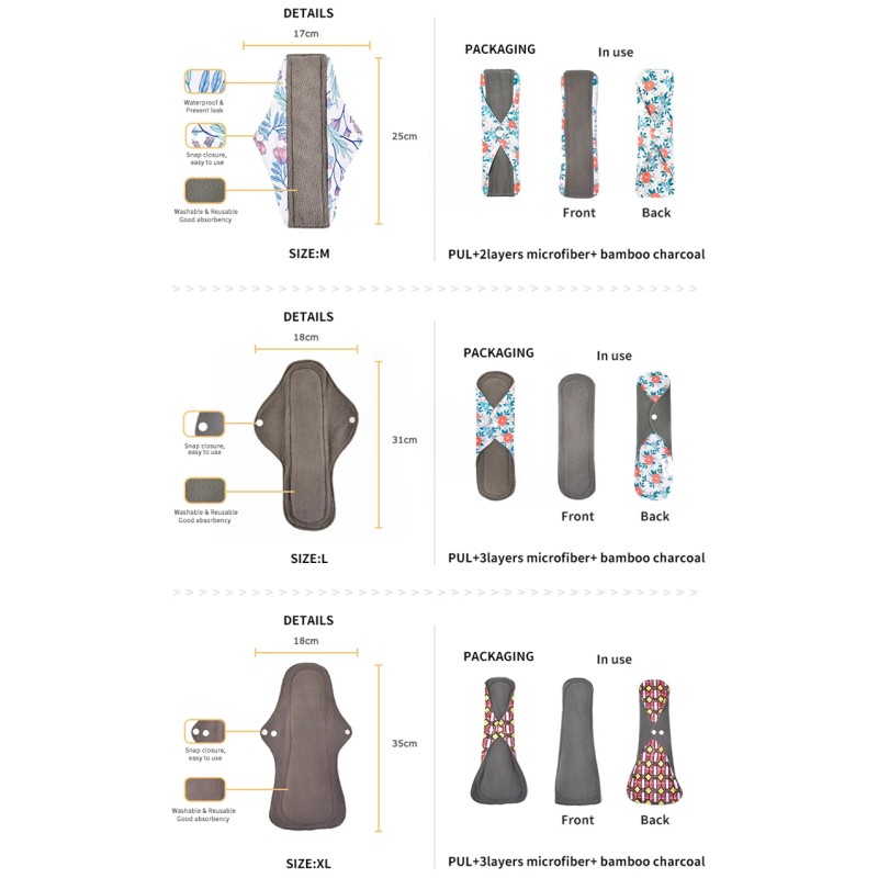 Washable Sanitary Pads Supplier - Sensitive Skin Bamboo