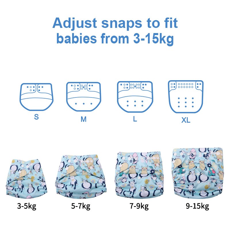Cloth Diaper Supplier - Adjustable Size Washable Printed
