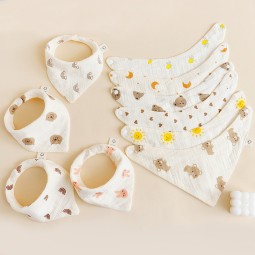 Bandana Drool Bibs Manufacturer - Organic Cotton Snap Button