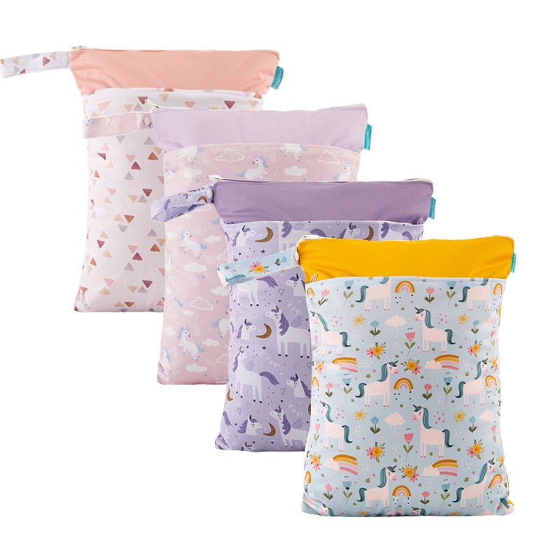 Wet Diaper Bag Factory - Two Zipper Washable USB