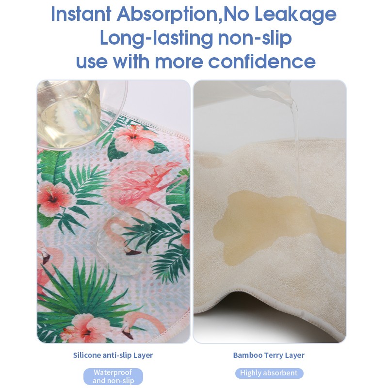 Baby Burp Cloth Factory - Silicone Dot Anti-slip Bamboo