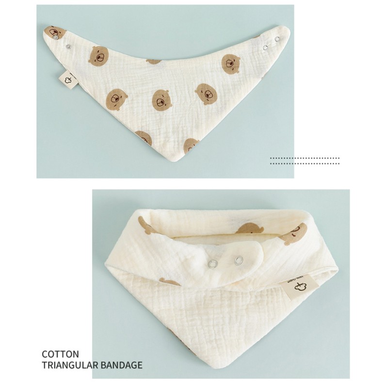 Cotton Baby Bibs Factory - 6 Layer Muslin Metal Snaps