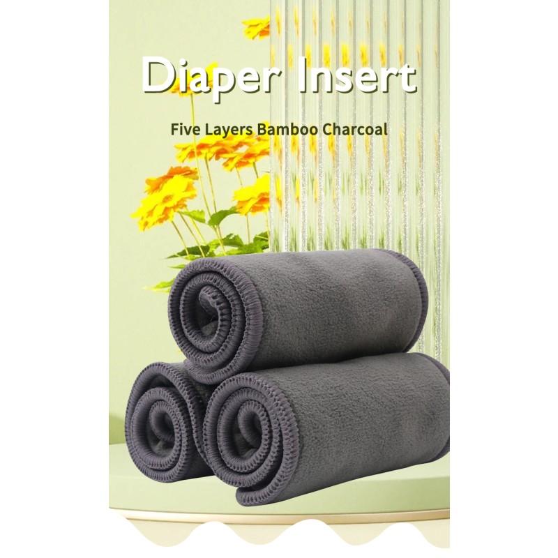 Bamboo Liner Factory - 5 Layer Charcoal Washable Printed