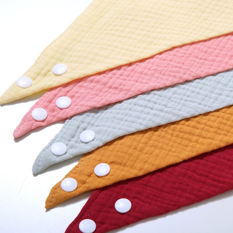 Baby Bibs Supplier - Adjustable 15 Color Muslin Cotton