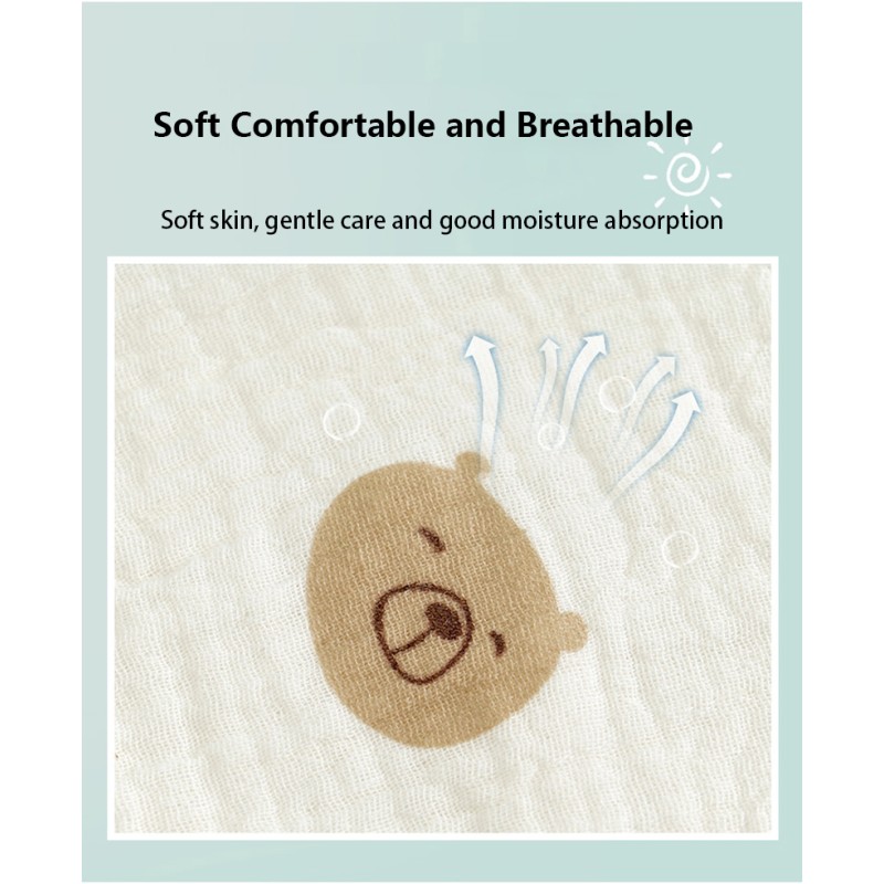 Muslin Baby Bibs Factory - 6 Layer Printed Metal Buckle