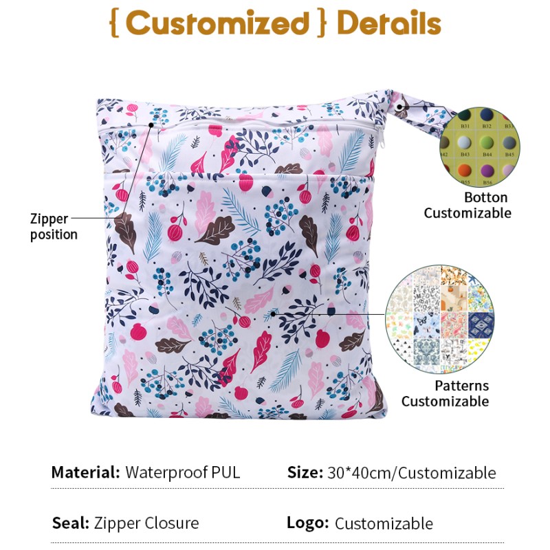 Wet Bag Manufacturer - 30x40cm 2 Pocket Leak Proof