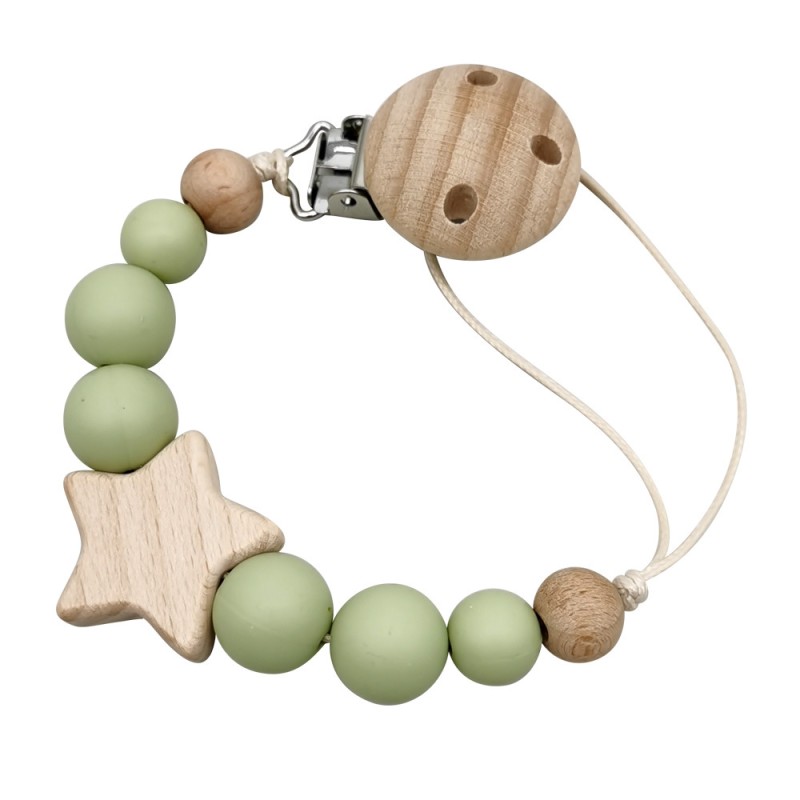 Baby Pacifier Clip Factory - Silicone Wooden Drool Guard