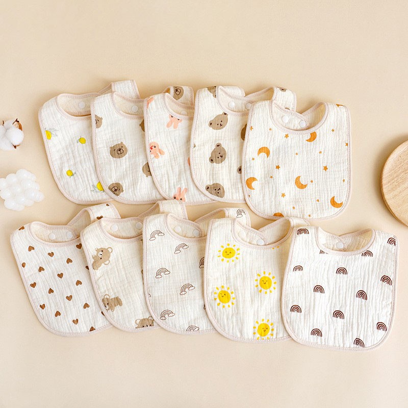 Muslin Drool Bibs Supplier - Organic Cotton Soft Absorbent