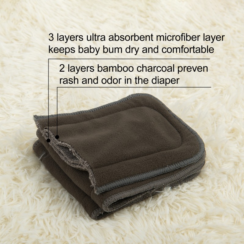 Bamboo Insert Factory - 5 Layer Charcoal Washable